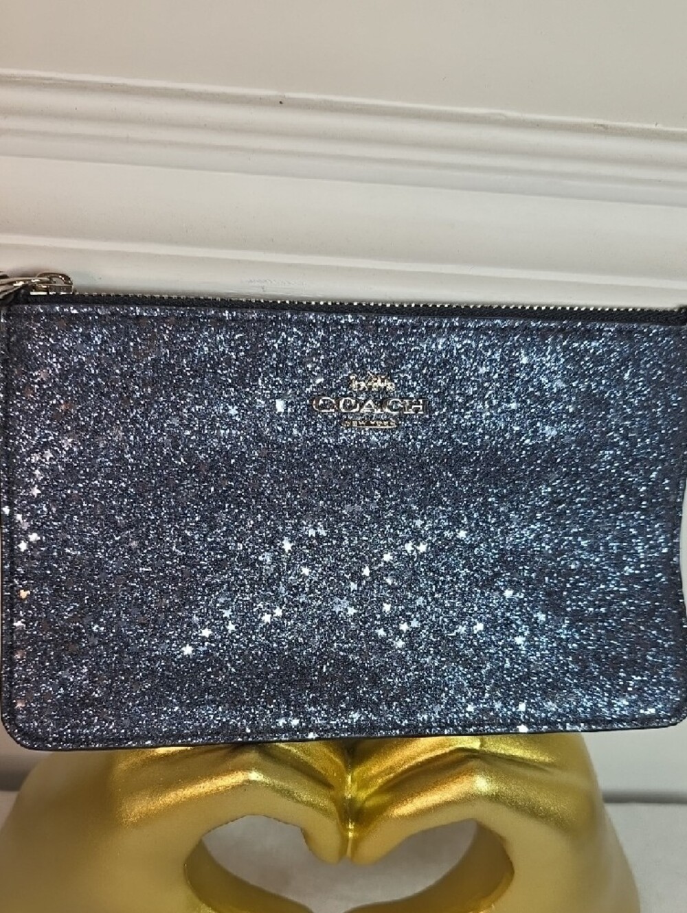 Coach Glitter Star Wristlet in Midnight Blue - Picture 3 of 8